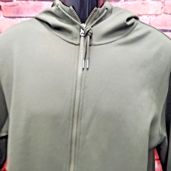 City Lab Softshell Jacket Men's XL Green Knitted Long Sleeve Hooded Full Zipper - Picture 6 of 7